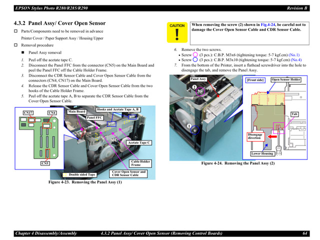 Epson R290 R280 R285 SERVICE MANUAL